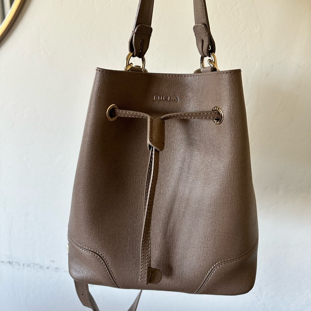 Furla Stacy Small Drawstring Bucket Bag